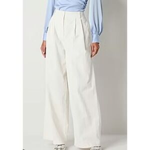 Worthington Paperbag Waist Trousers Wide Leg Career Office High Rise Belted 12